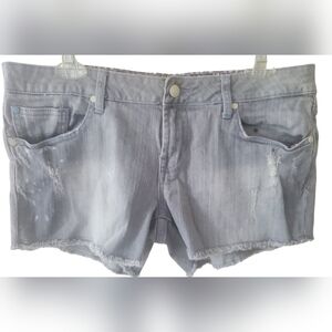 Charlotte Russe Jean Shorts Womens Size 10‎ Distressed Gray Cutoffs Daisy Dukes
